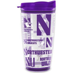 Rico Industries NCAA Northwestern Wildcats 16oz Double Wall Tritan Tumbler Lid